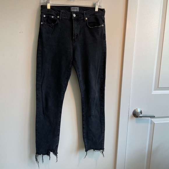 Agolde slim straight black denim - Picture 1 of 6